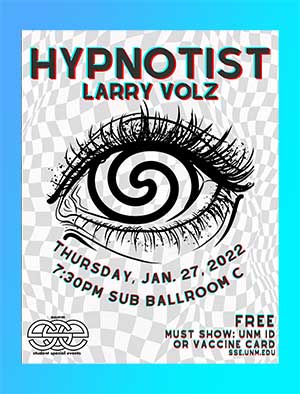 Free Hypnotist: Thurs 7:30 SUB