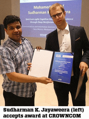 Jayaweera/Aref Win Best Paper at CROWNCOM